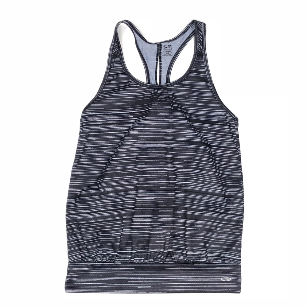 Champion Activewear DuoDry Black & Gray Top Large